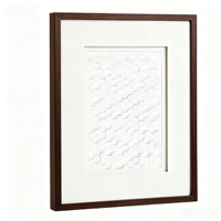 Fabian Clarke London - Marco de Fotos Moderno para Montaje en Pared, Hecho a Mano, Impresión UV, 6x4, Madera Oscura MDF, Blanco, Doble Montaje, Retrato/Horizontal