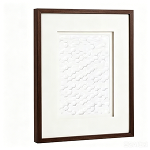 Cadre photo mural moderne <span class=keywords><strong>Fabian</strong></span> Clarke London fait main avec impression UV 6x4 en MDF bois foncé, double passe-partout blanc, portrait ou paysage - Product Image 1
