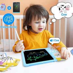 Tablette de dessin LCD, cartes flash parlantes, jouet éducatif, machine d'apprentissage, 510 mots, Montessori, autisme, parole, dessin, écriture - Product Image 4