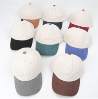 Casquettes en velours côtelé personnalisées, casquette de baseball bicolore, Gorras-por Mayor, nouvelles casquettes de baseball d'automne et d'hiver avec logos brodés