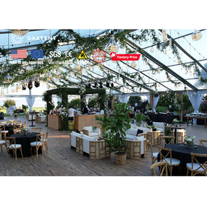 Tentes de mariage Cadre en aluminium transparent Kenten Pole Intérieur Imperméable Résistant aux UV 10x50m - Product Image 1