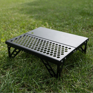 Table pliante compacte noire pour le <span class=keywords><strong>camping</strong></span>, table de voyage légère en alliage d'aluminium - Product Image 2