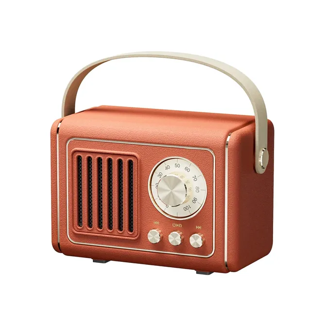New Design Retro for Speaker-Mini Portable USB Flash Drive & TF Card Reader FM Radio Battery Powered Full-Range Sound Gift