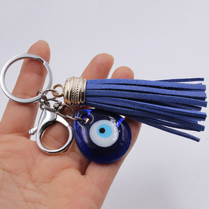 Portachiavi Blue Evil Eye nappe amuleto di vetro turco benedizione buona fortuna portachiavi ragazze donne portachiavi Decor compleanno Gif di natale - Product Image 4