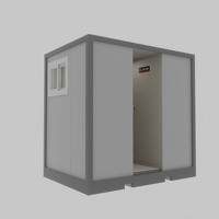 Boîtier en acier préfabriqué portable avec conteneur détachable pour hôtels comprenant un matériau de panneau sandwich pour l'utilisation des toilettes