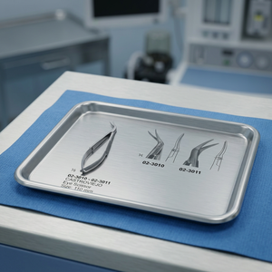 Ciseaux micro-opératoires CASTROVIEJO à ressort 110 mm, manuels, en acier inoxydable de qualité supérieure, kit chirurgical de classe I, instruments Vitra, garantie 1 an - Product Image 2