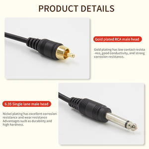 Profesional redondo nuevo 2,5 M Gel de sílice chapado en oro macho a RCA tatuaje Clip cable Clipcord fuente de alimentación para máquina de tatuaje - Product Image 6