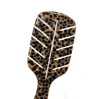 MD Coussin de massage pour bouche d'aération avec logo à motif personnalisé en acétate nylon peigne imprimé léopard massage du cuir chevelu