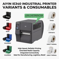 Imprimante d'étiquettes industrielle haute résolution 300 DPI, imprimante thermique à transfert durable et robuste, Aiyin, fini les codes-barres flous