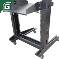 Geteknet 2-polig 32U 19 Zoll SPCC Steel Network Cabinet Offenes Rack für Blade Server Vertikaler Montage rahmen 150KGS Tragfähigkeit
