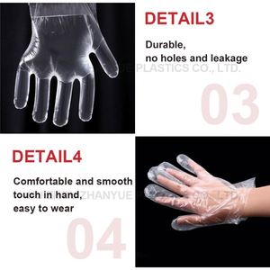 Promotional Pe Food Kitchen <b>Plastic</b> Ldpe Hdpe Disposable Transparent Cooking <b>Gloves</b> for Restaurant - Product Image 3