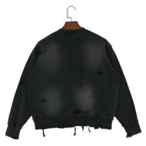 เสื้อฮู้ดดี้<span class=keywords><strong>ผู้ชาย</strong></span>แขนยาวสไตล์สตรีทแวร์ ลวดลายโลโก้แบบกำหนดเอง ลุคทำสีซีดแบบวินเทจ - Product Image 2