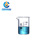 Bécher en verre borosilicate 3.3 CORDIAL 50 ml à forme basse pour usage en laboratoire