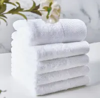פרימיום כותנה מלון מגבת סט מותג לוגו ואמבטיה מגבות סופגת לבן מלון מגבות אמבטיה 100% כותנה