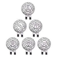 Clip de chapeau de golf en métal magnétique fort personnalisé OEM Porte-casquettes en argent Accessoires d'entraînement de golf Clips de chapeau de golf Marqueur de balle