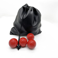 Pour 24 pièces pochette pour balle de golf en cuir pochette pour objets de valeur sac d'accessoires de golf avec cordons