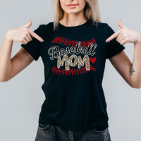 Transfert DTF de haute qualité, motif Maman Baseball, thermocollant pour T-shirts