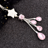 Nouveaux cadeaux de décoration intérieure pour femmes, gadgets automobiles, pendentif de rétroviseur en strass et cristal, accessoires de voiture suspendus