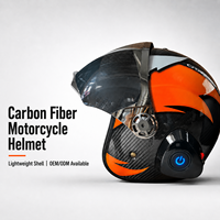 Casque de moto en fibre de carbone, coque légère, OEM/ODM disponible