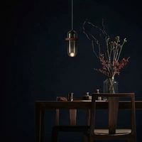 Lámpara de Techo Colgante de Cristal de Estilo Nórdico Moderno Minimalista, para Comedor, Sala de Estar, Dormitorio, con Alimentación CA