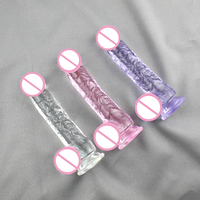 Dildos réalistes en cristal transparent, bâtons phallus, plusieurs tailles XS S M L XXL, dildos sans huile en TPE, jouets sexuels pour adultes pour femmes