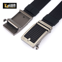 Ceinture tactique à cliquet pour homme, en nylon, 1,25 pouces, pour le travail en extérieur, avec boucle coulissante automatique, ajustable et adaptable