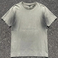 T-shirt vintage blanc délavé style grunge streetwear coupe ample, t-shirt homme rétro déchiré avec trous, tee-shirt en coton oversize