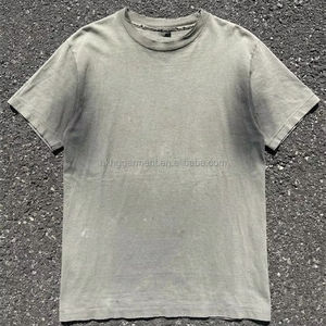 <b>Vintage</b> Washed White Grunge Streetwear Boxy Fit Tshirt Distressed T Shirt Men's Retro Destroyed Holes Oversized Cotton <b>Tee</b> - Product Image 1