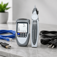 Pelacak Kabel Jaringan Akurasi Tinggi IP65 LCD Pencari Kabel RJ11 RJ45 CAT5-8 Tester
