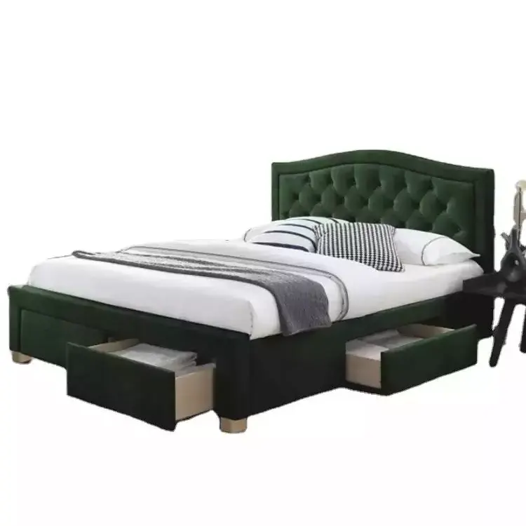 Free Sample Twin Divan Storage Modern Queen Single Double Luxury Lit Complet Cama Matrimonial King Size Bed With Storage
