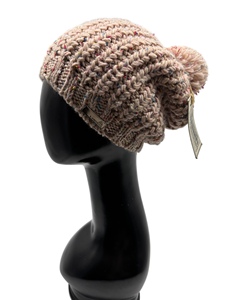 Gorro de Punto LANDBAS al por Mayor en Línea, 56-58 cm, Diseño de Cable, 70% Acrílico, 22% Poliéster, 8% Lana, con Insignia Metálica - Product Image 2