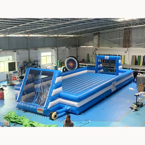 Juego de playa, diversión, Fútbol acuático, parque infantil de fútbol inflable personalizado con alfombrilla, campo de fútbol inflable para <span class=keywords><strong>alquiler</strong></span> comercial - Product Image 1