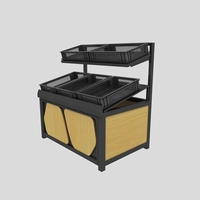 Gratis Design Supermarkt Rekken Hout Fruit En Groente Plank Standaard Rek Voor Supermarkt