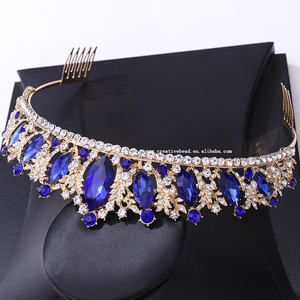 <span class=keywords><strong>2022</strong></span> europeo Noble lujo Bling brillante de alta calidad de cristal de diamantes de imitación Tiaras y coronas boda - Product Image 2