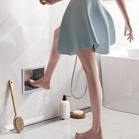 CF Salle De Bains Douche Repose-pieds pour Rasage des Jambes 304 En Acier Inoxydable Repose-pieds Niche De Douche Encastrée Niche Brossée