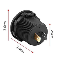 Voltmeter tegangan Digital LED DC 12V, Voltmeter warna-warni untuk berkemah