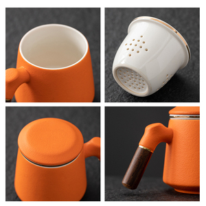 Style chinois traditionnel bureau maison ensemble en céramique service <span class=keywords><strong>à</strong></span> thé ensemble cadeau d'entreprise pour collègues employés nouveauté souvenirs cadeaux - Product Image 3