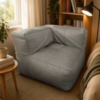 Canapé d'angle en cuir PU en forme de L avec housse amovible, chaise longue modulaire rembourrée de mousse pour salon et chambre à coucher