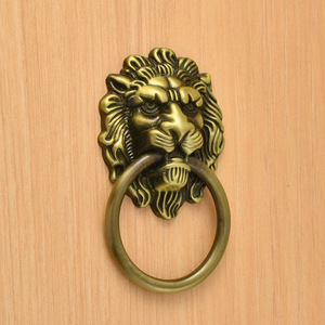 Chinese Style Lion Head Zinc Alloy <b>Drawer</b> Handle Ring Brushed Bronze <b>Silver</b> Gold Durable Furniture <b>Knob</b> - Product Image 4