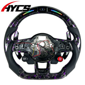 <span class=keywords><strong>Volante</strong></span> de Fibra de Carbono Forjado LED Personalizado para Volkswagen vw Serie GTI/Serie Golf 7R <span class=keywords><strong>Mk7</strong></span> <span class=keywords><strong>Mk7</strong></span>.5 <span class=keywords><strong>GLI</strong></span> con Botón de Arranque R8 - Product Image 1