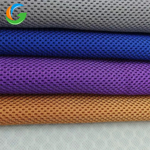<span class=keywords><strong>Tissu</strong></span> doré Maille légère 3D Air Mesh Diamond Honeycomb Athletic Embroidery Print Knitted Spacer Jersey Fiber Mesh Fabric - Product Image 1