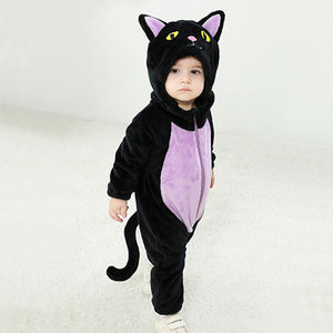 TONWHAR Baby Purple Cat Romper Animal Costume para niños Pijamas para niños con cremallera bidireccional - Product Image 5