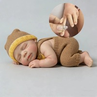 Poupées Reborn LouLou en silicone souple de 13 pouces, personnalisation du sexe et de la coiffure, jouets de poupées simulant des nourrissons prématurés