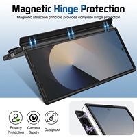 Couverture de support de bague en métal de caméra de ceinture de téléphone d'affaires pour Samsung Galaxy Z pli 7 6 5 4 3 étui avec la force de poignée de support de PC