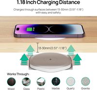 Chargeur sans fil invisible longue portée 10W OTP et OVP 30mm pour mobilier de bureau électrique