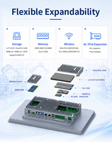 Mini PC con Pantalla, Panel PC Industrial Intel de 12.ª Generación, Computadora Táctil sin Ventilador con COM, LAN, USB para Automatización Industrial HMI