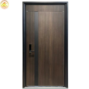Fabricant chinois de premier plan de portes <span class=keywords><strong>d</strong></span>'<span class=keywords><strong>entrée</strong></span> en aluminium ignifugées personnalisées pour bâtiments commerciaux - Product Image 1