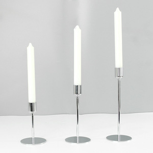 Portacandele in metallo argento decorazione matrimonio tavolo centro tavola decorazione <span class=keywords><strong>colonna</strong></span> portacandele conica - Product Image 1