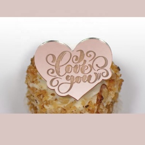 <span class=keywords><strong>Happy</strong></span> Valentines Day Acrylique Gâteau Topper pour Gâteau Fête Décoration Fournitures - Product Image 4
