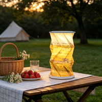 Articles cadeaux uniques pour filles, lampe en papier portable sans fil à intensité variable, ambiance cosy, lampes de nuit LED pliables pour le camping